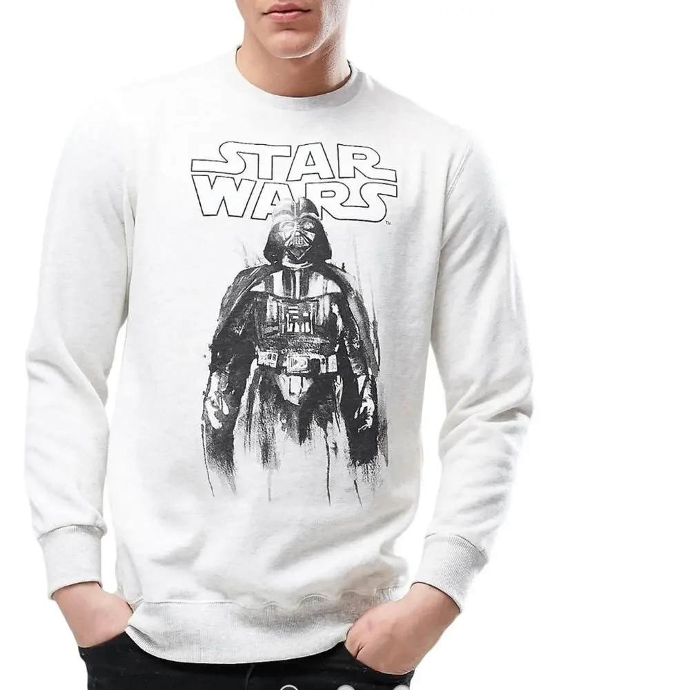Pull&Bear Star Wars Graphic Sweatshirt XL Gray Oversized Crewneck Disney Logo